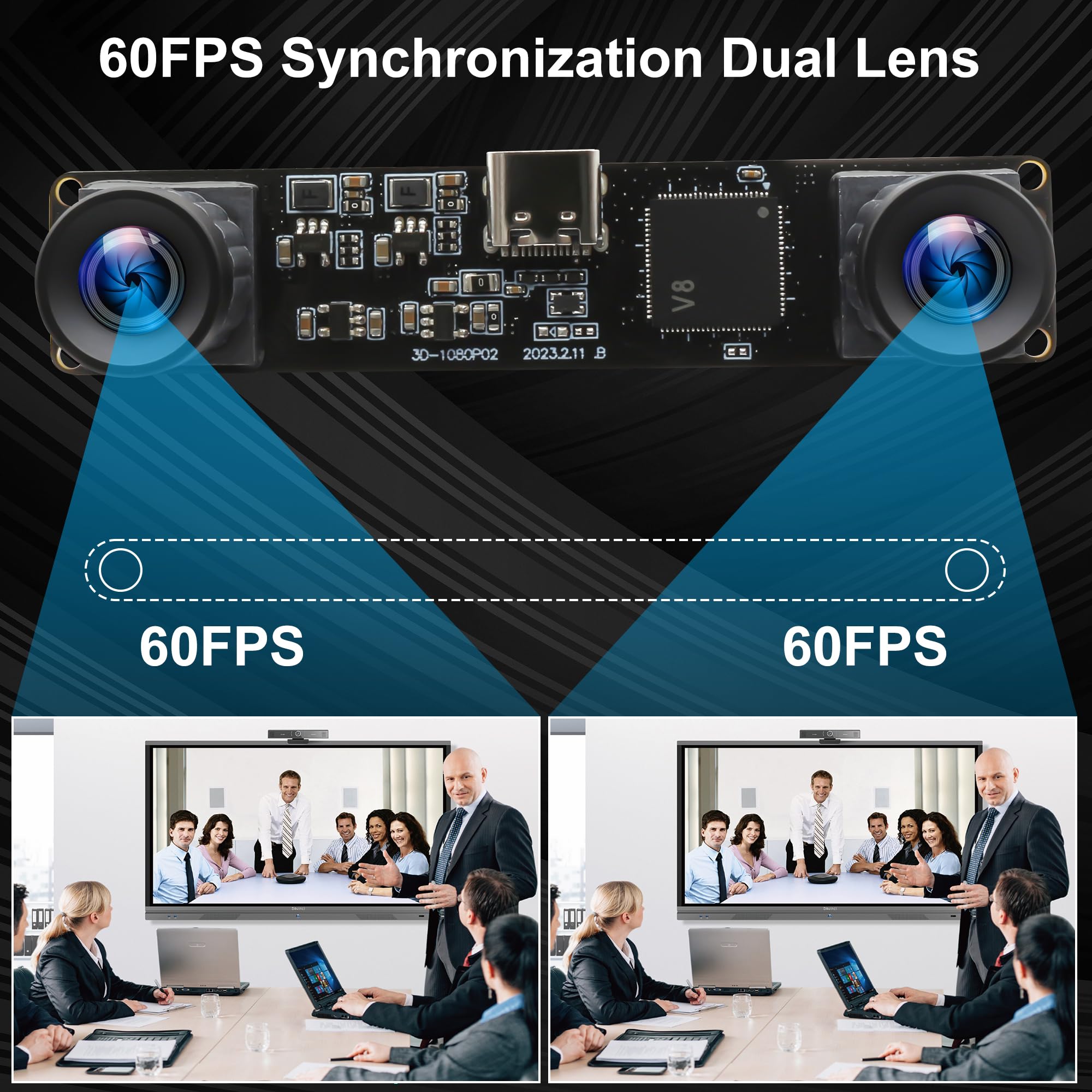 ELP 60fps 3Dステレオ同期USBカメラモジュール4MP 85度 Amazon.co.jp: ELP 60fps 3Dステレオ同期USBカメラモジュール4MP